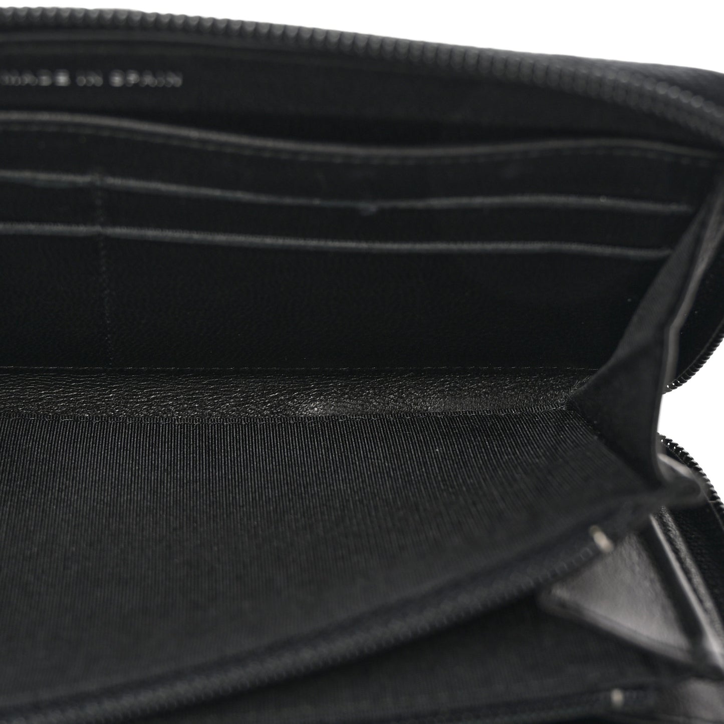 Caviar Quilted Boy Long Zip Around Wallet Black