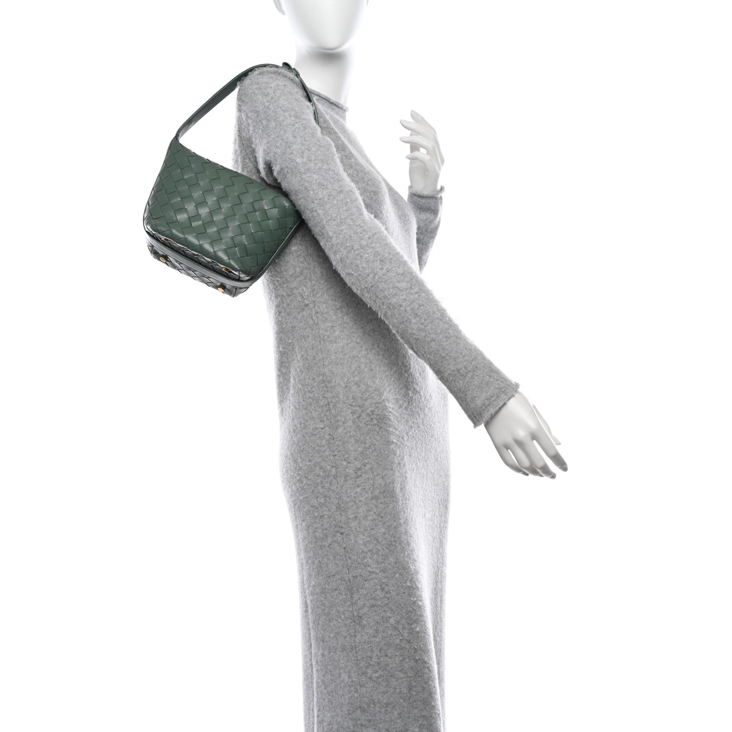 Bottega Veneta BOTTEGA VENETA Calfskin Nappa Intrecciato Candy Wallace Aloe 2 of 12