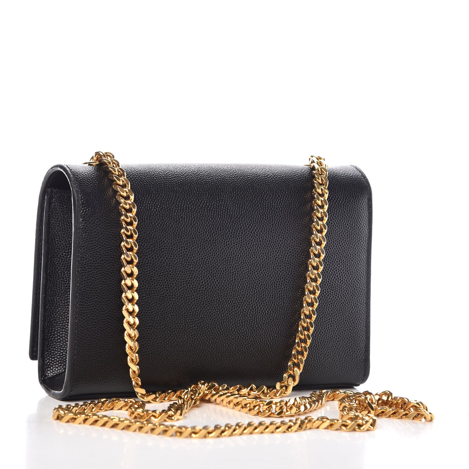 Saint Laurent Grain De Poudre Small Monogram Kate Satchel Black 3 of 9