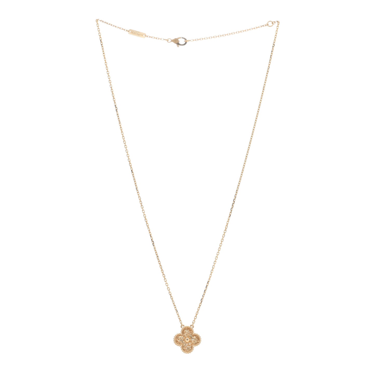 18K Yellow Gold Vintage Alhambra Pendant Necklace