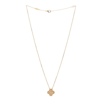 Van Cleef & Arpels 18K Yellow Gold Vintage Alhambra Pendant Necklace 3 of 5