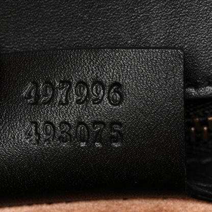 Gucci GG Supreme Monogram Small Osiride Top Handle Bag Black Gold 11 of 14