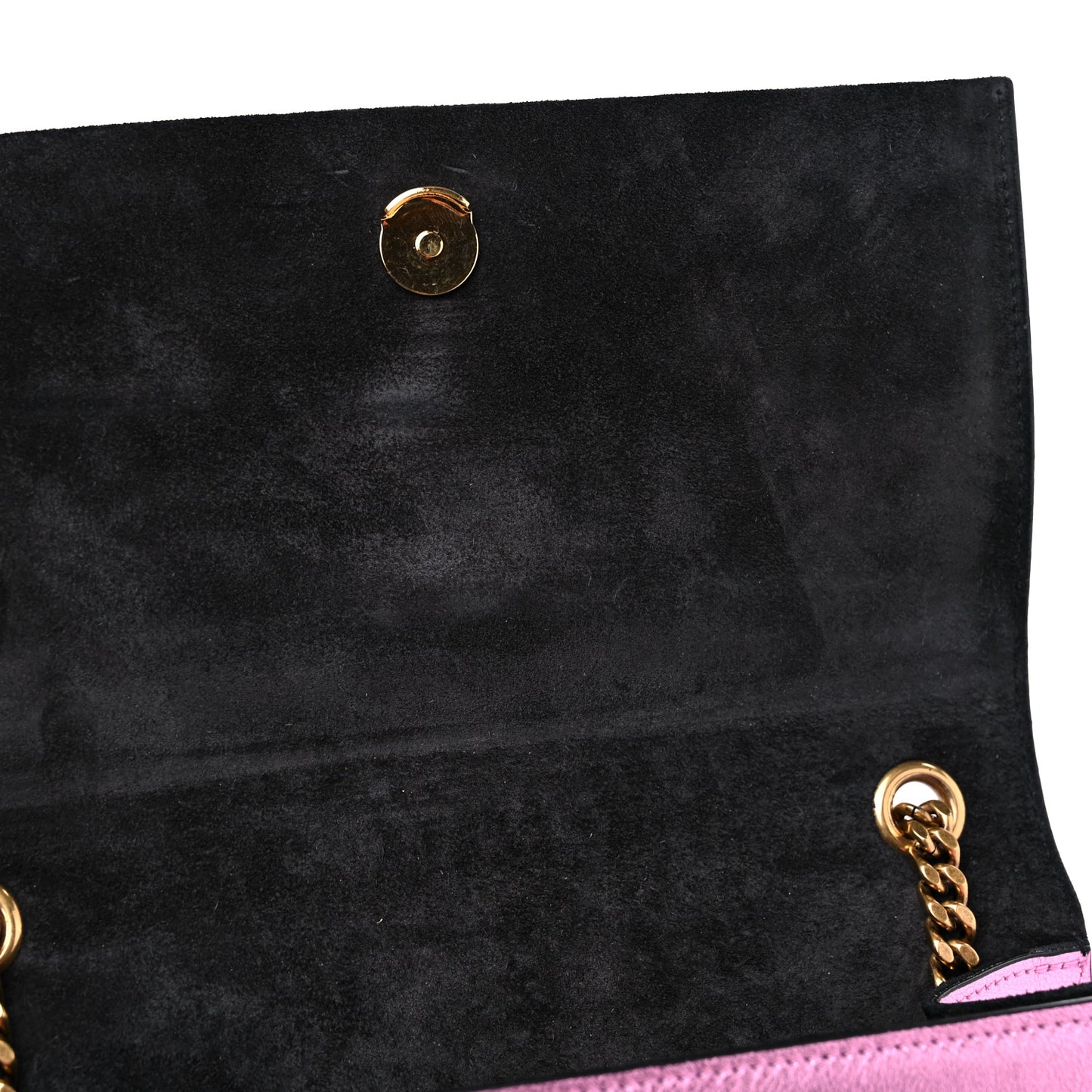 Metallic Calfskin Small Classic Monogram Kate Tassel Satchel Pink