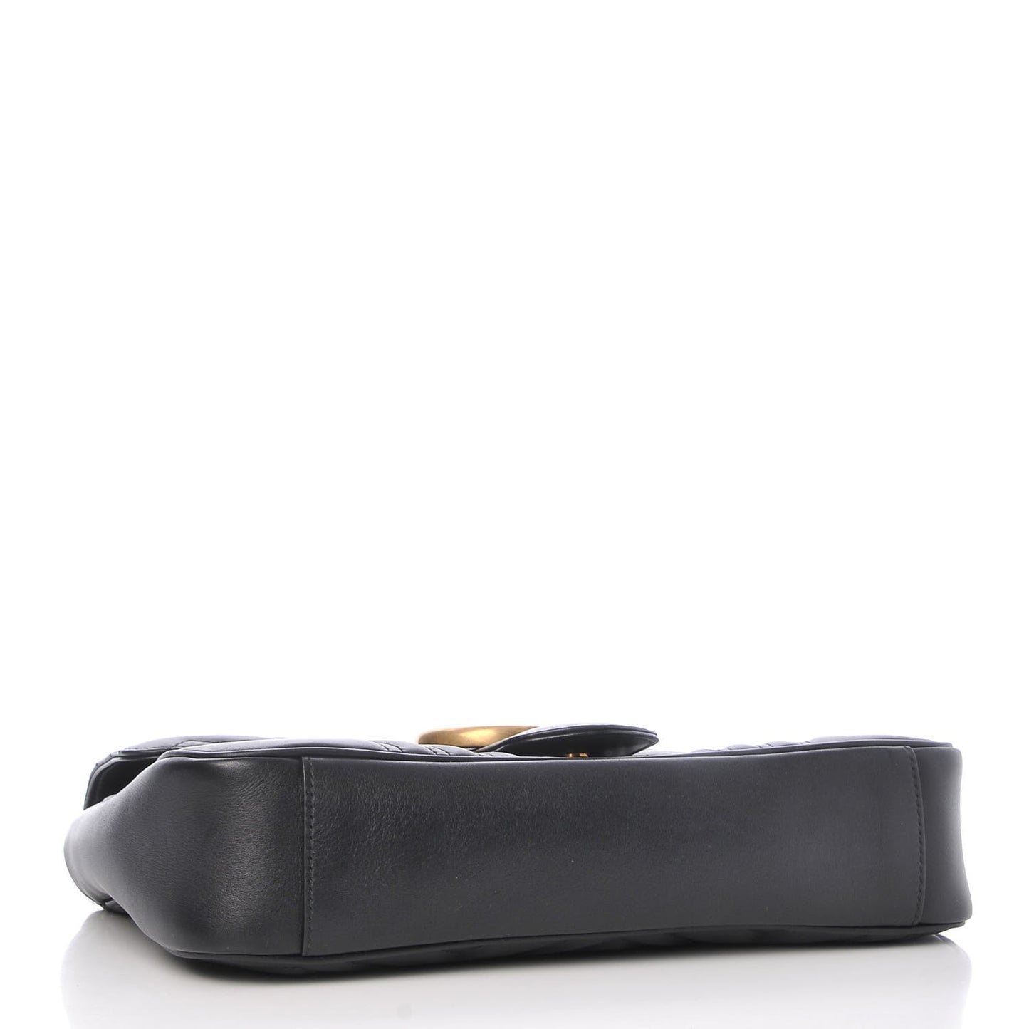 Calfskin Matelasse Medium GG Marmont Shoulder Bag Black