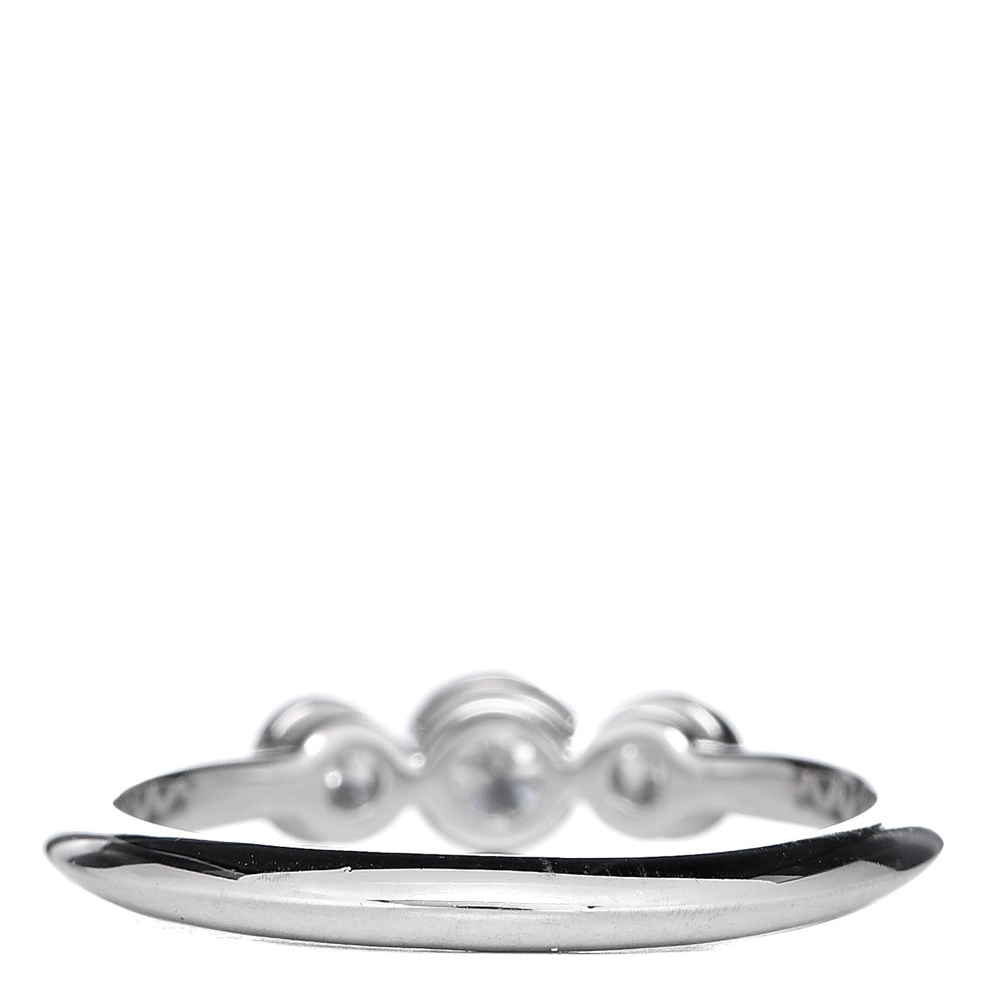 Platinum Diamond Three Stone Milgrain Ring 52 6