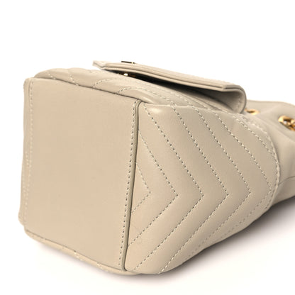 Saint Laurent Lambskin Matelasse Monogram Joe Nano Bucket Bag Beige 10 of 11