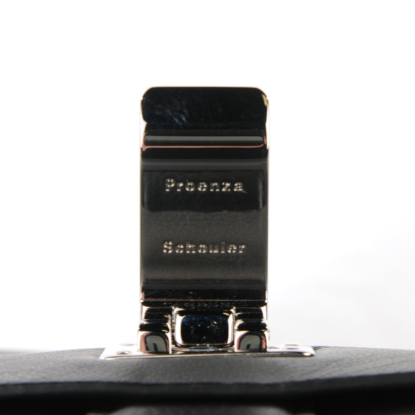 Lambskin Large Printed Lunch Bag Clutch Black Grey