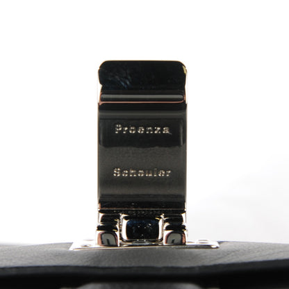 Proenza Schouler Lambskin Large Printed Lunch Bag Clutch Black Grey 8 of 8