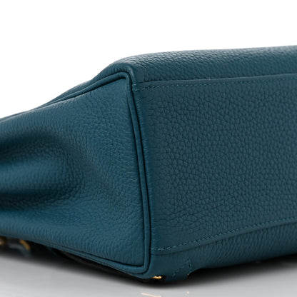 Hermes Taurillon Clemence Kelly Ado Backpack Vert Bosphore 7 of 8
