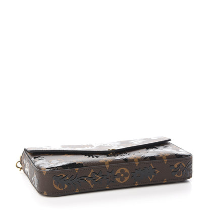 Louis Vuitton Monogram Blossom Pochette Felicie Chain Wallet Black 3 of 10