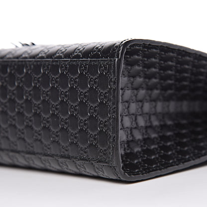 Gucci Microguccissima Medium Emily Chain Shoulder Bag Black 9 of 10
