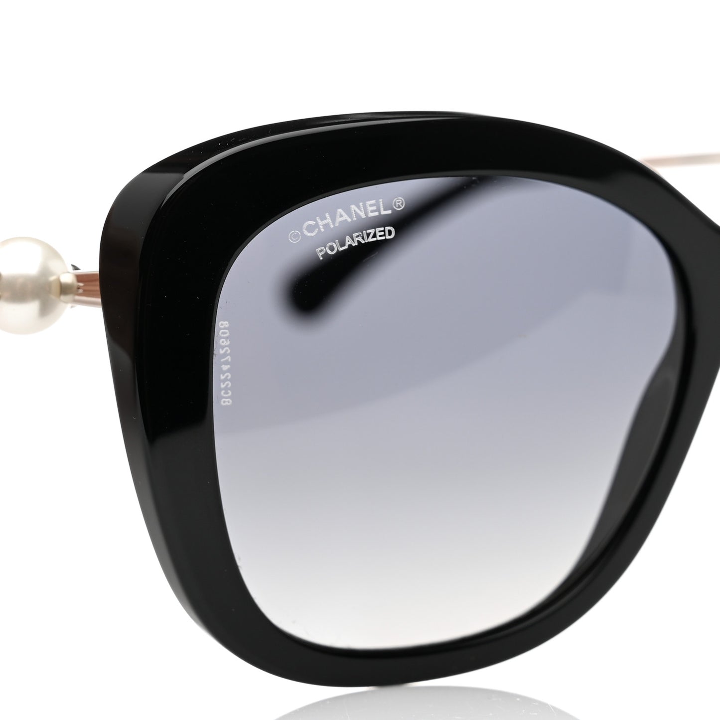 Acetate Polarized Butterfly Winter Pearl Sunglasses 5339-H-A Black