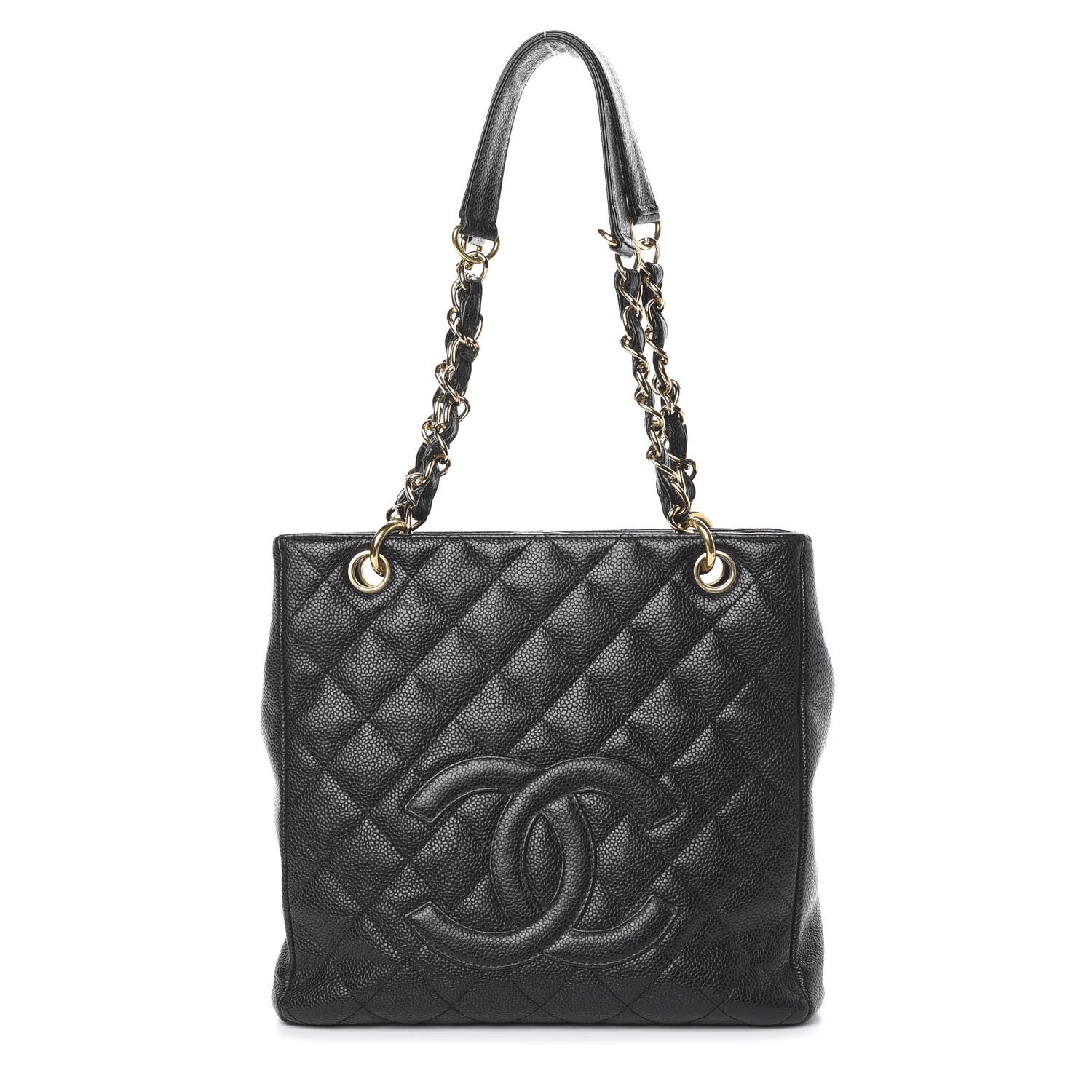 Chanel Caviar Quilted Petit Shopping Tote PST Black 1 of 11