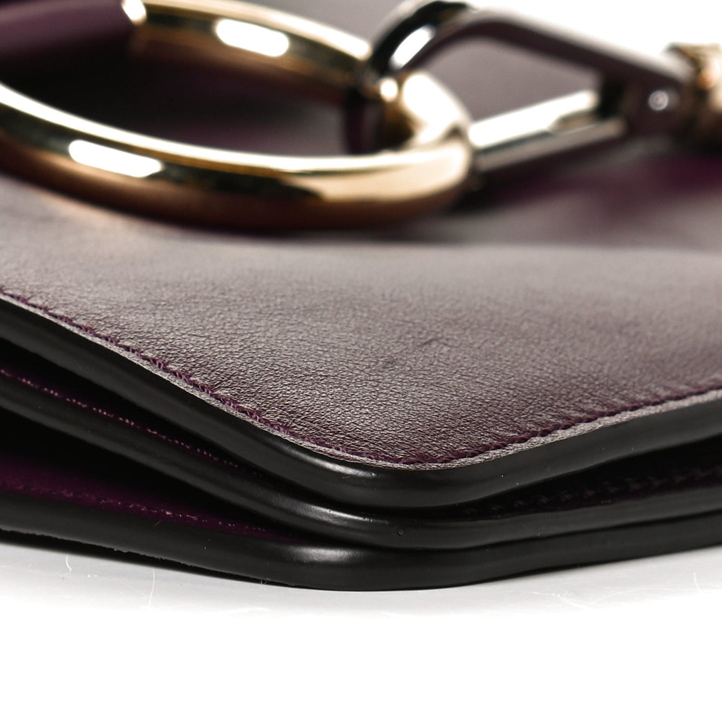 Suede Calfskin Mini Faye Bracelet Bag Nightfall Purple
