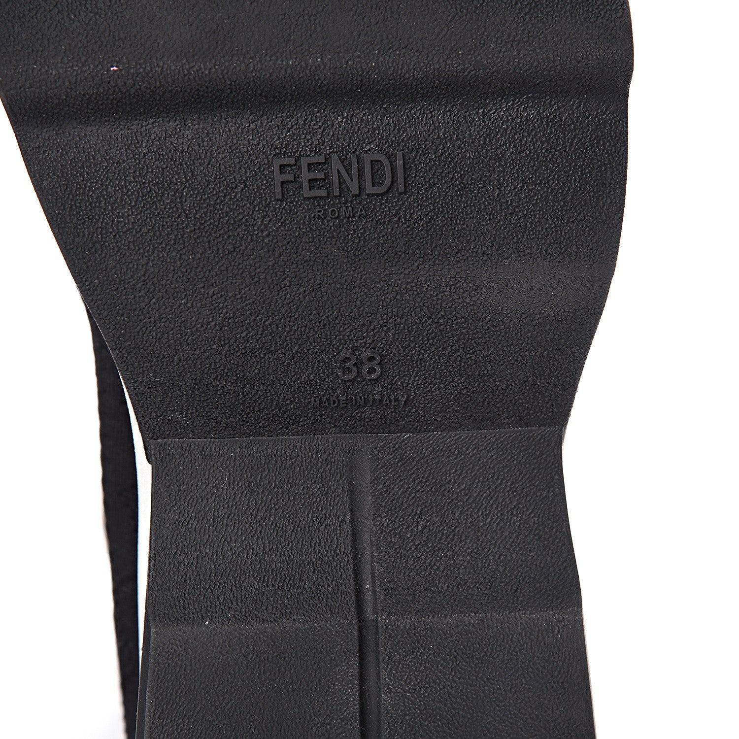 Fendi Stretch Knit Jacquard FF Sock Sneakers 38 Black 8 of 9
