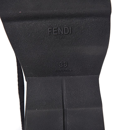 Fendi Stretch Knit Jacquard FF Sock Sneakers 38 Black 8 of 9
