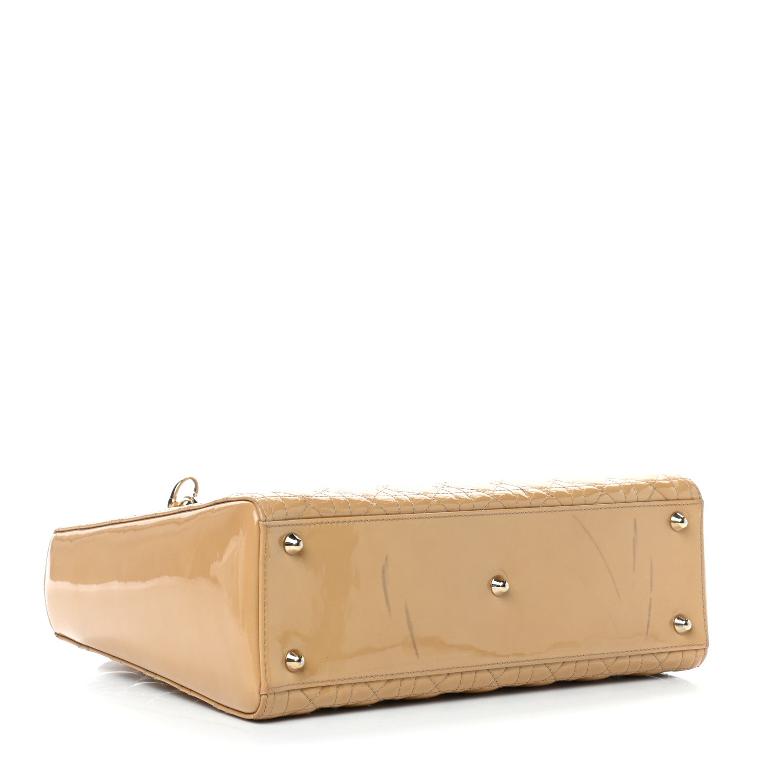 Christian Dior Patent Cannage Large Lady Dior Beige 4 of 10
