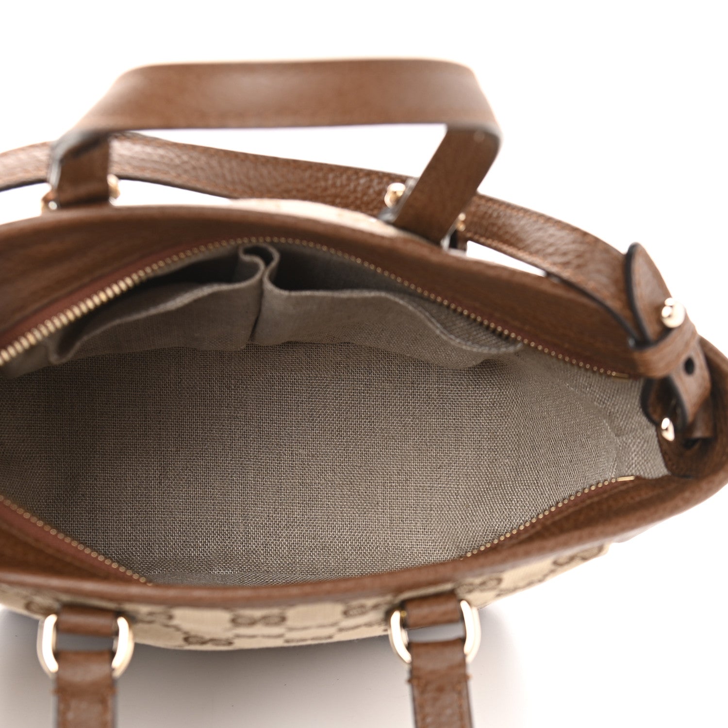 Gucci Monogram Small Bree Tote Beige Tabacco 6 of 10