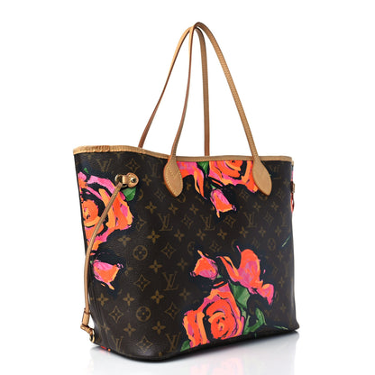 Louis Vuitton Monogram Roses Neverfull MM 3 of 6