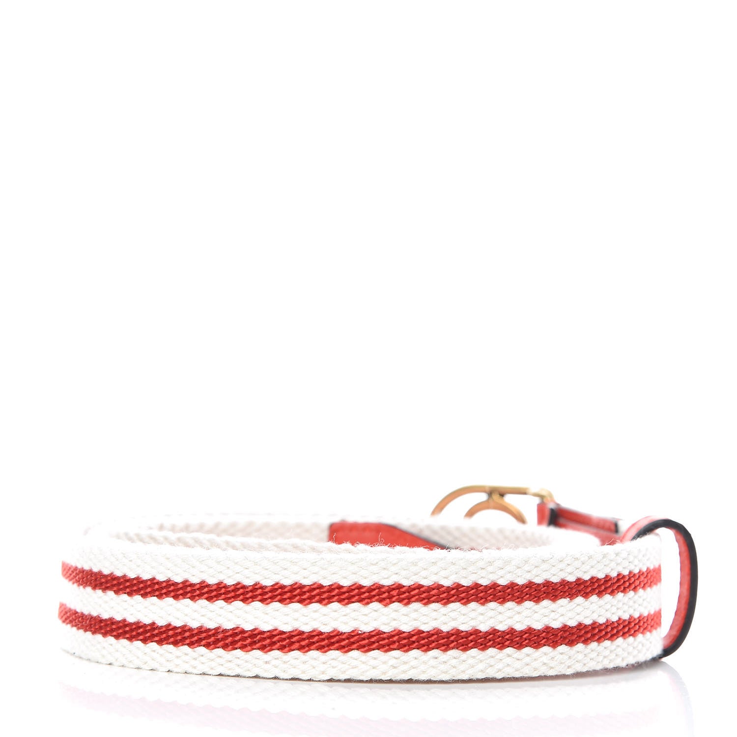 Gucci Canvas Striped GG Belt 90 36 White Red 3 of 7
