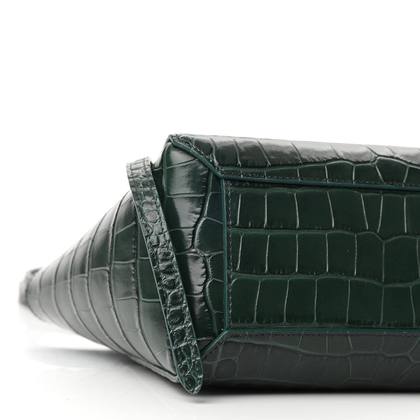 Calfskin Crocodile Embossed Nano Belt Bag Amazone