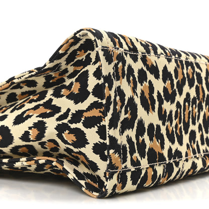 Marc Jacobs Cotton Canvas Leopard Print Large The Traveler Tote Bag 9 of 10