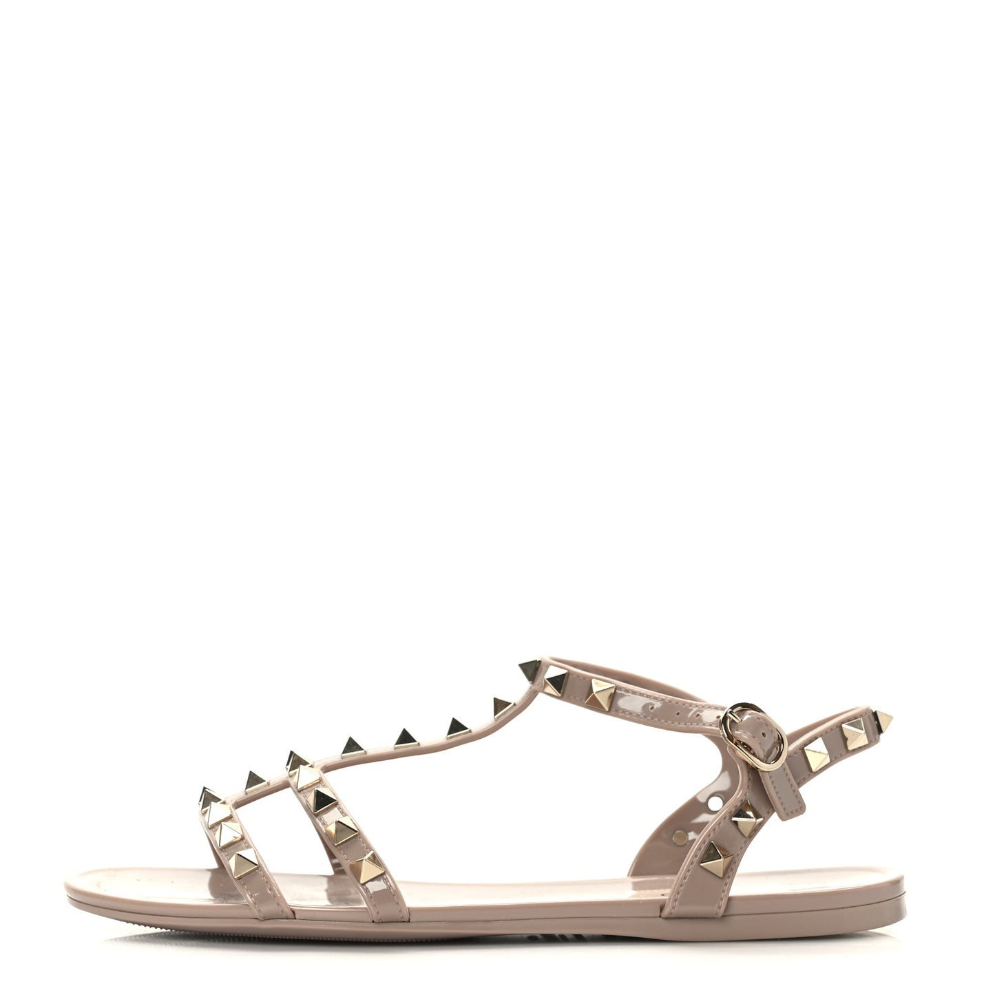 PVC Jelly Rockstud Caged Sandals 37 Poudre