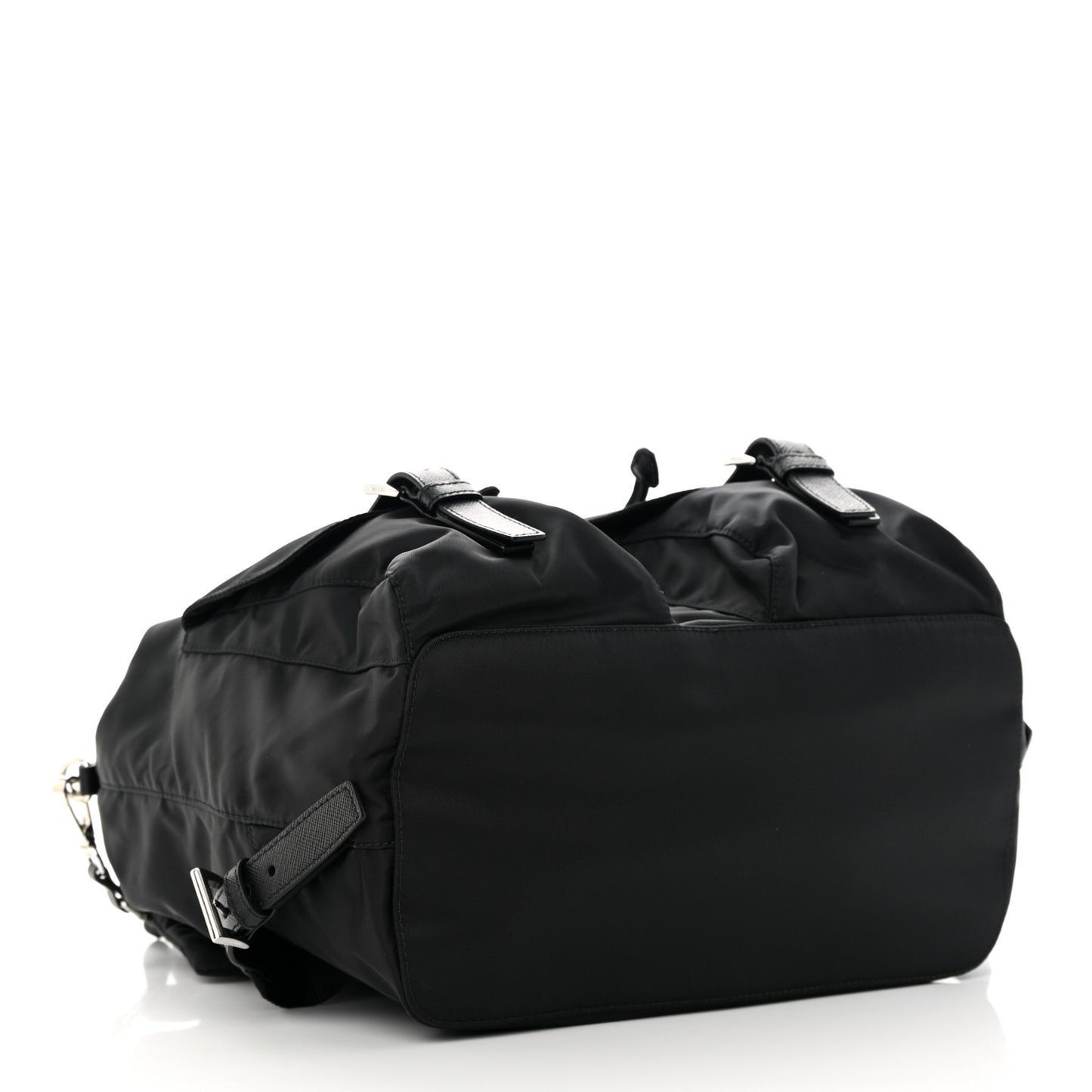 Tessuto Nylon Saffiano Medium Backpack Black