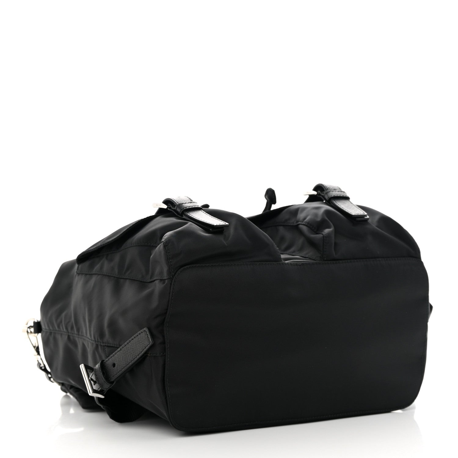Prada Tessuto Nylon Saffiano Medium Backpack Black 4 of 12