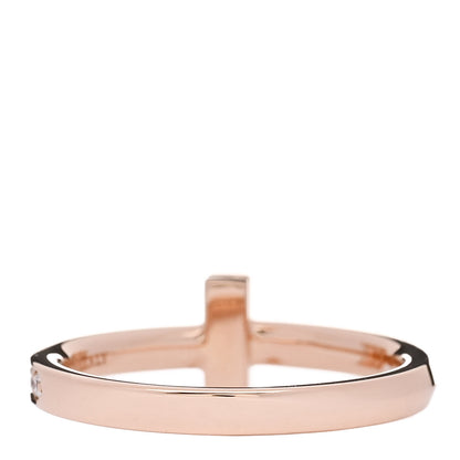 Tiffany 18K Rose Gold Diamond 2.5mm T T1 Ring 54 7 3 of 5