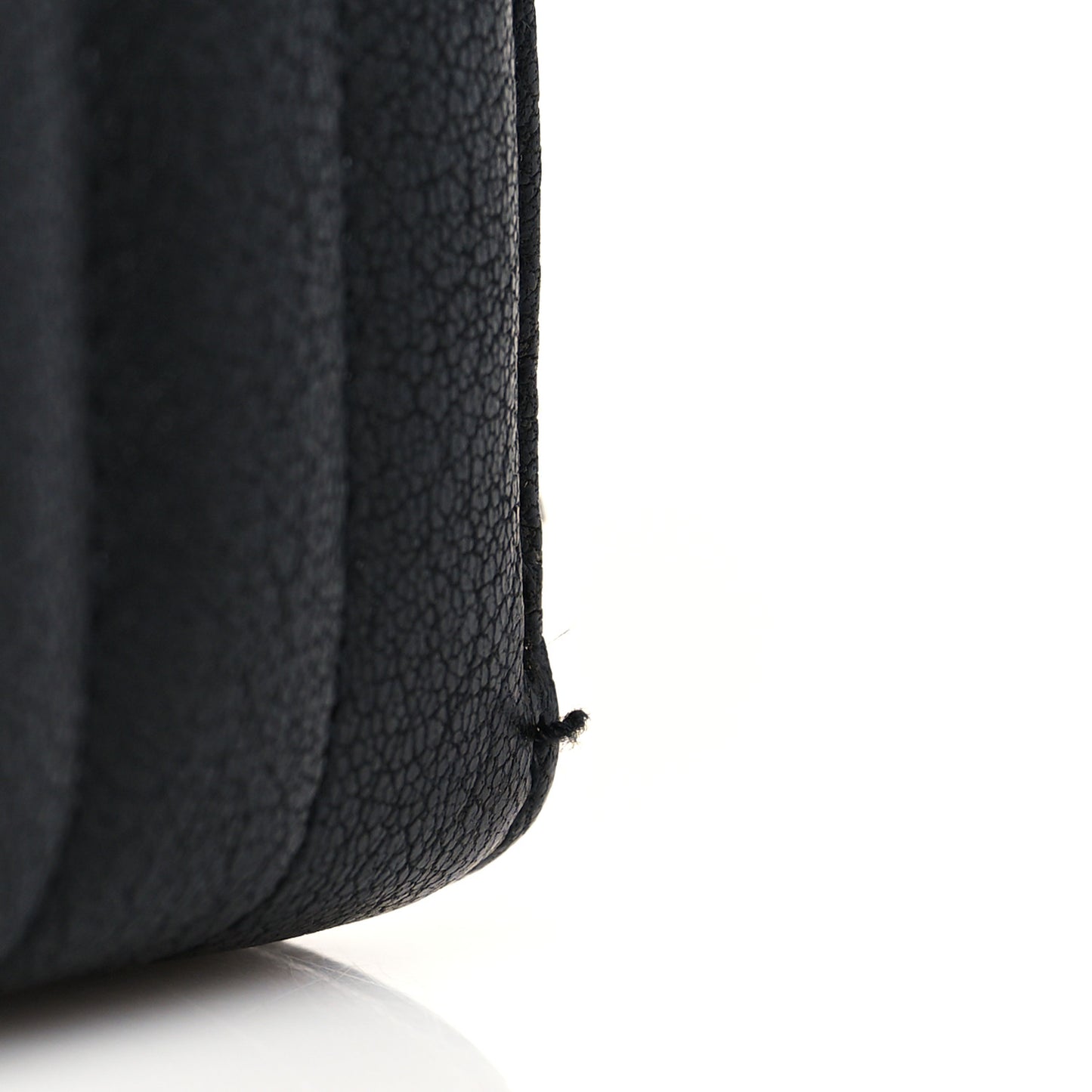 Sheepskin Tri-Quilt Monogram Zip Around Wallet Black