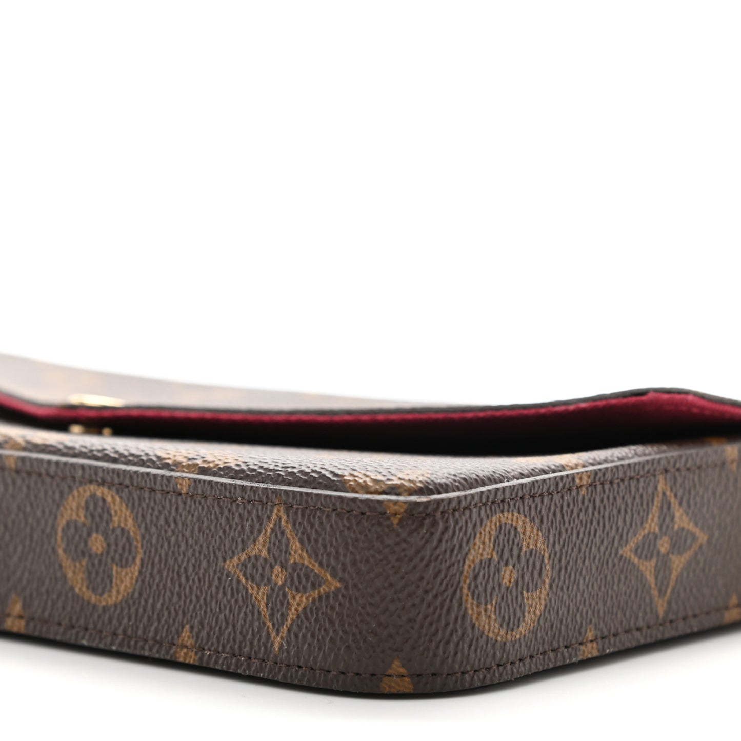 Monogram Pochette Felicie Chain Wallet Fuchsia