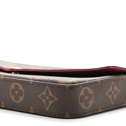 Louis Vuitton Monogram Pochette Felicie Chain Wallet Fuchsia 10 of 10