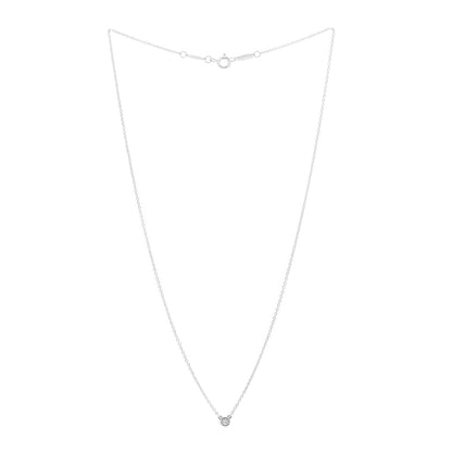 Tiffany Sterling Silver Diamond .05ct Elsa Peretti Diamonds by the Yard Pendant Necklace 3 of 5