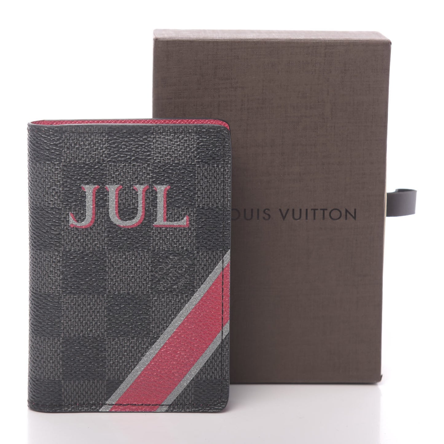 Damier Graphite My LV Heritage Pocket Organizer NM Fuchsia Grey