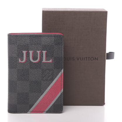 Louis Vuitton Damier Graphite My LV Heritage Pocket Organizer NM Fuchsia Grey 7 of 7