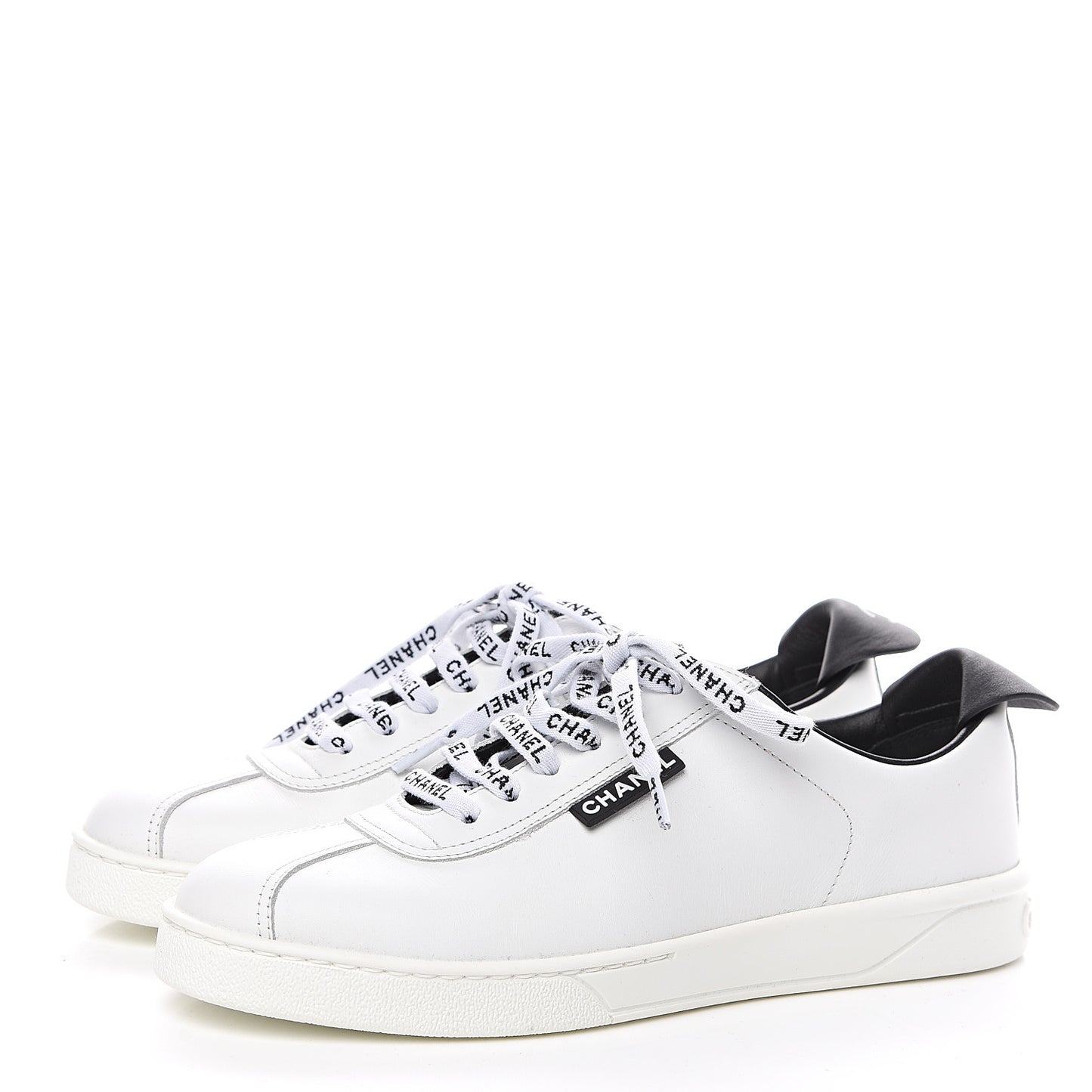 Calfskin CC Sneakers 38 White
