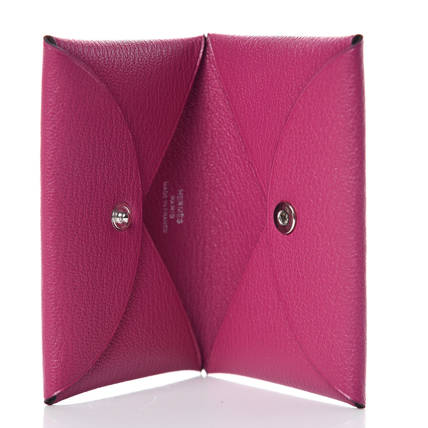 Chevre Mysore Calvi Card Case Rose Pourpre