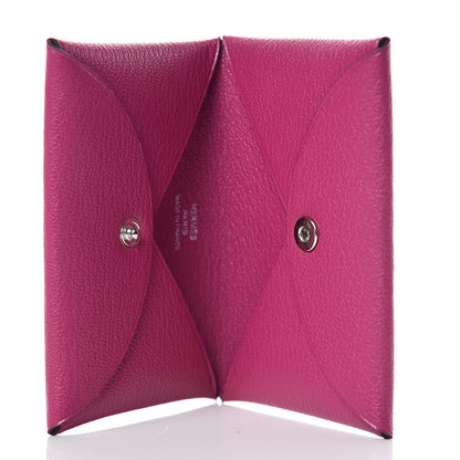 Hermes Chevre Mysore Calvi Card Case Rose Pourpre 6 of 7