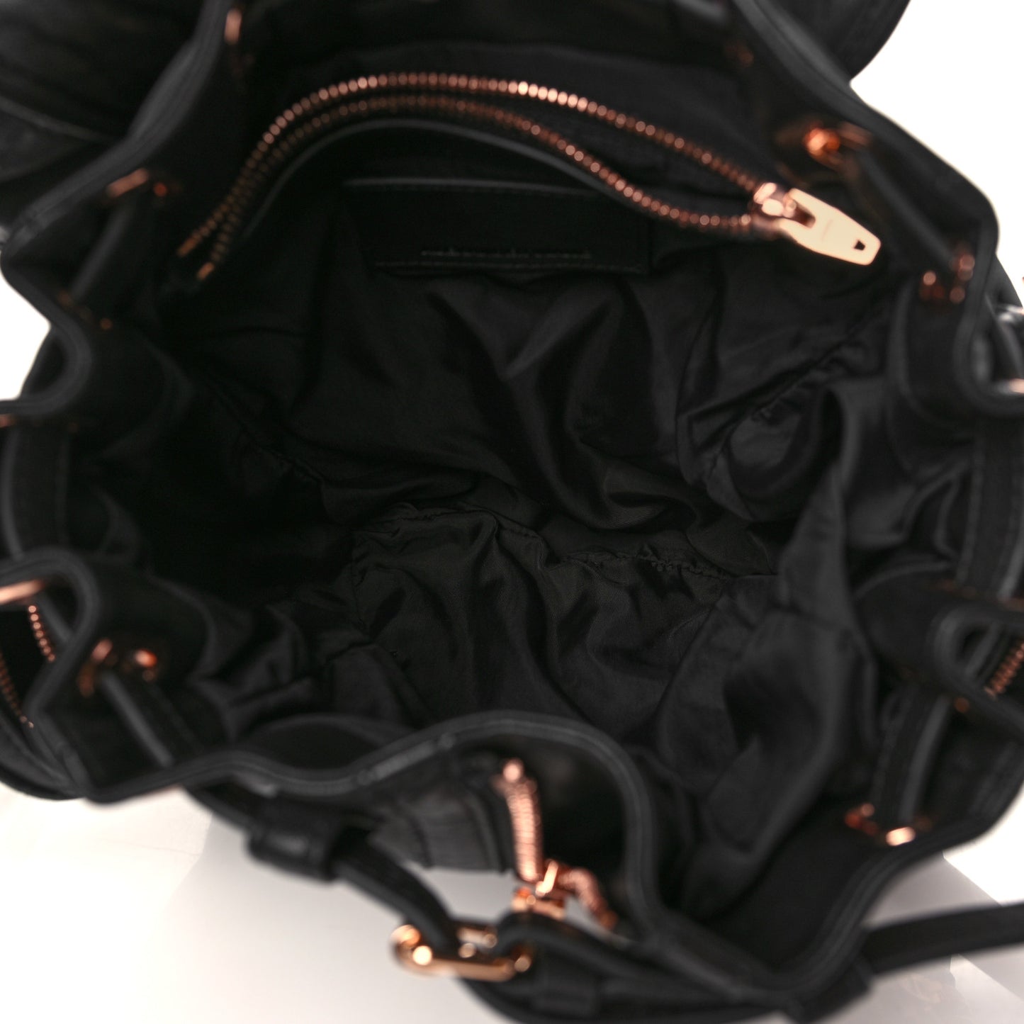 Lambskin Mini Marti Backpack Washed Black Rose Gold Hardware