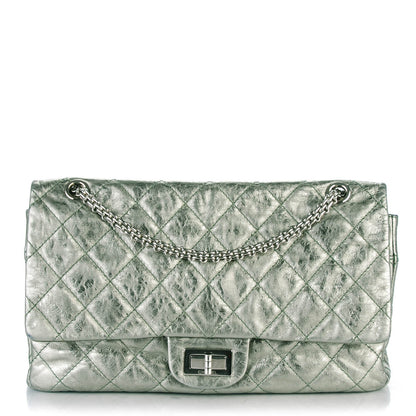 Chanel Metallic Aged Calfskin 2.55 Reissue 227 Flap Green 1 of 8