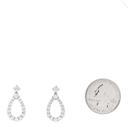 Harry Winston Platinum Diamond Double Loop Earrings 2 of 5