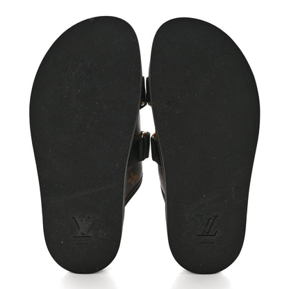 Louis Vuitton Monogram Eclipse Mens Honolulu Mules 7.5 Black 5 of 14