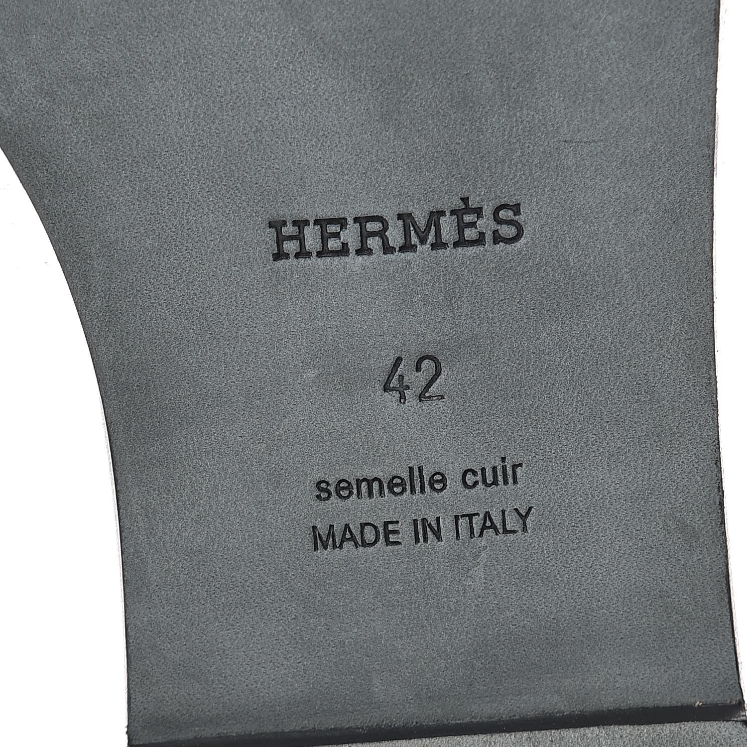 Hermes Goatskin Crystal Oran Sandals 42 Black 7 of 11
