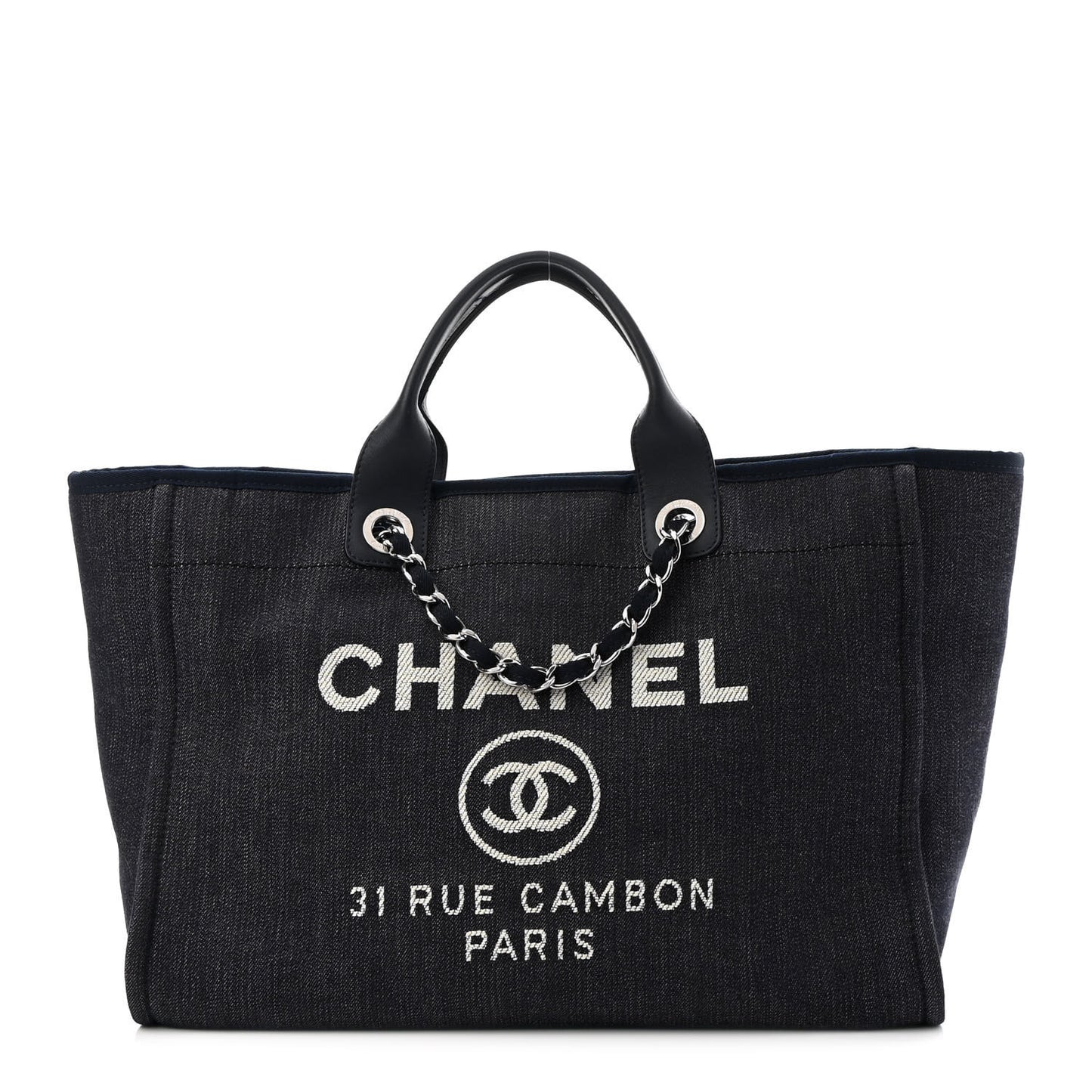 Denim Medium Deauville Tote Dark Blue