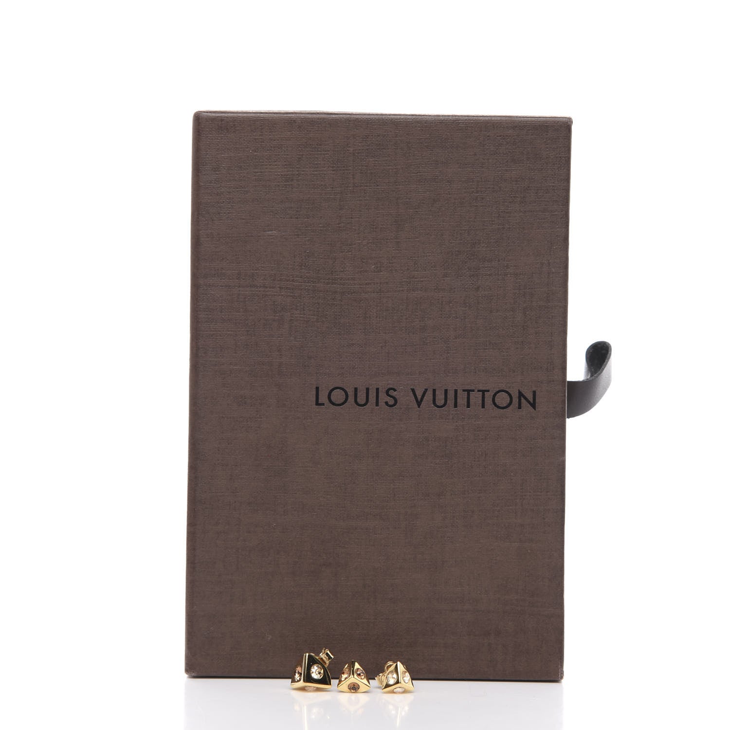 Louis Vuitton Crystal Stud Earrings Set of 3 Gold 5 of 5