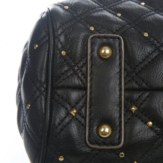 Quilted Leather Stardust Stam Black
