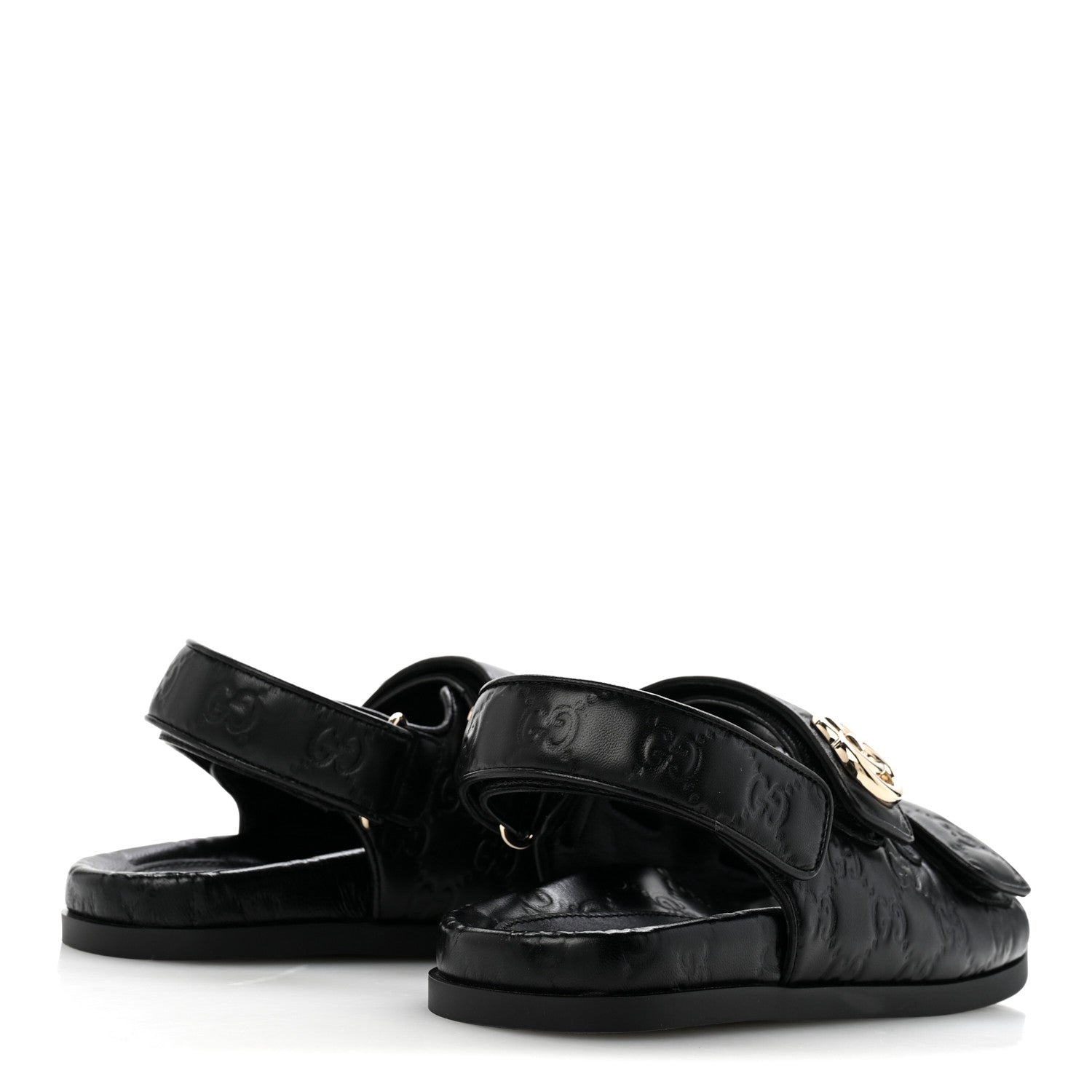 Gucci Guccissima GG Embossed Womens Sandals 36 Black 5 of 10