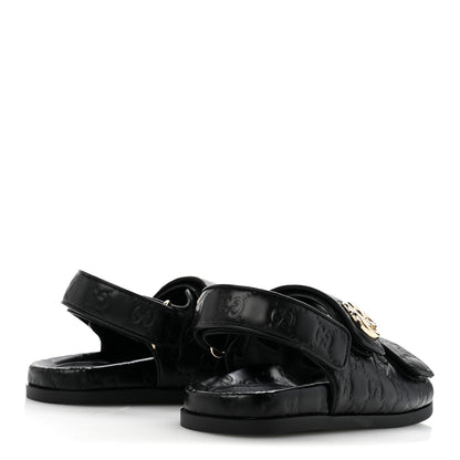 Gucci Guccissima GG Embossed Womens Sandals 36 Black 5 of 10