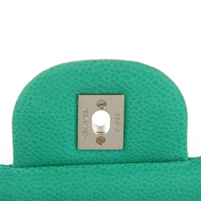 Chanel Iridescent Caviar Quilted Jumbo Double Flap Green 5 of 8